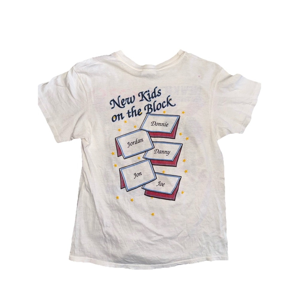 New Kids On The Block NKOTB Hefty Tag Tour Merch T-Shirt VTG 1989 Mens Medium - Picture 2 of 7